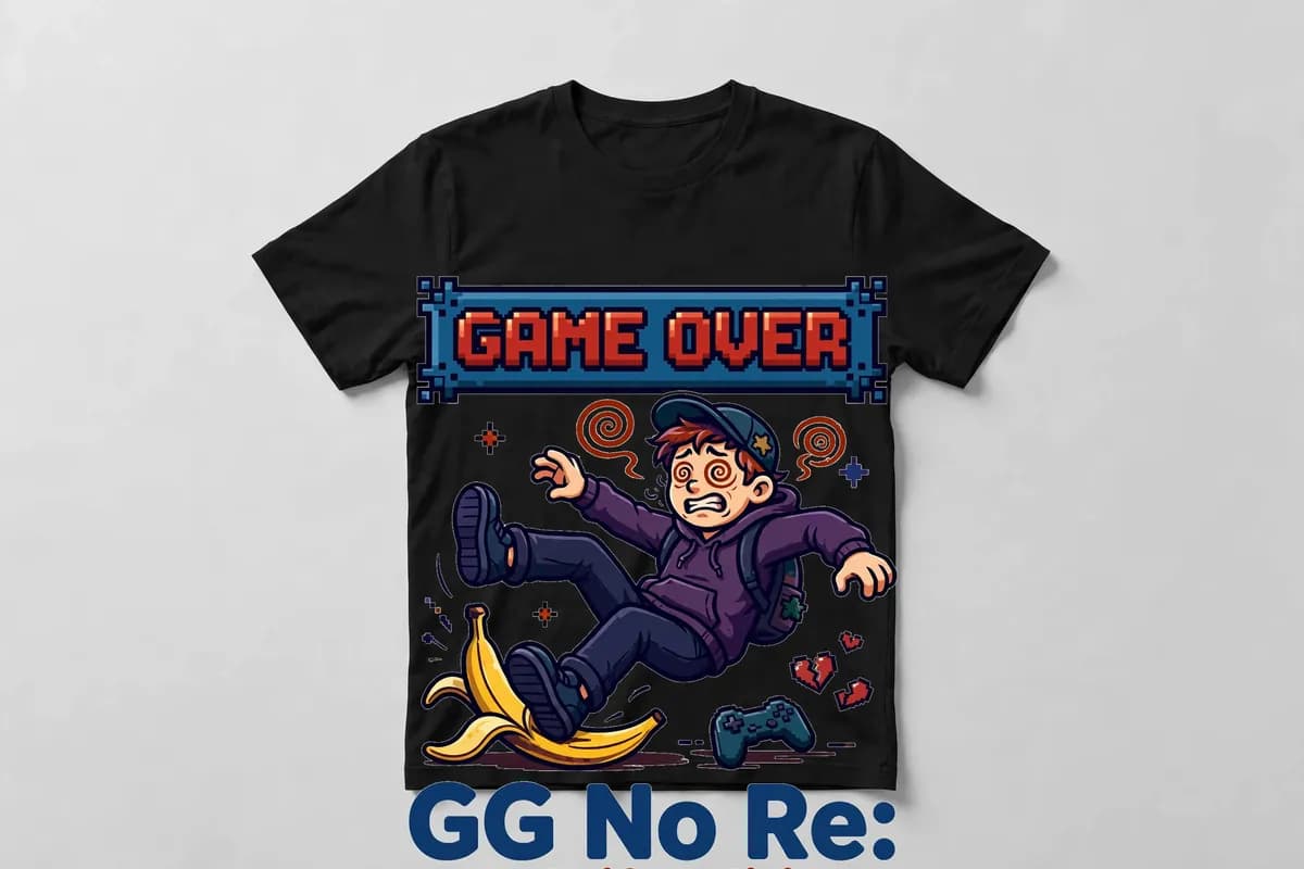 GG No Re: Real Life Edition T-Shirt in Black - front view
