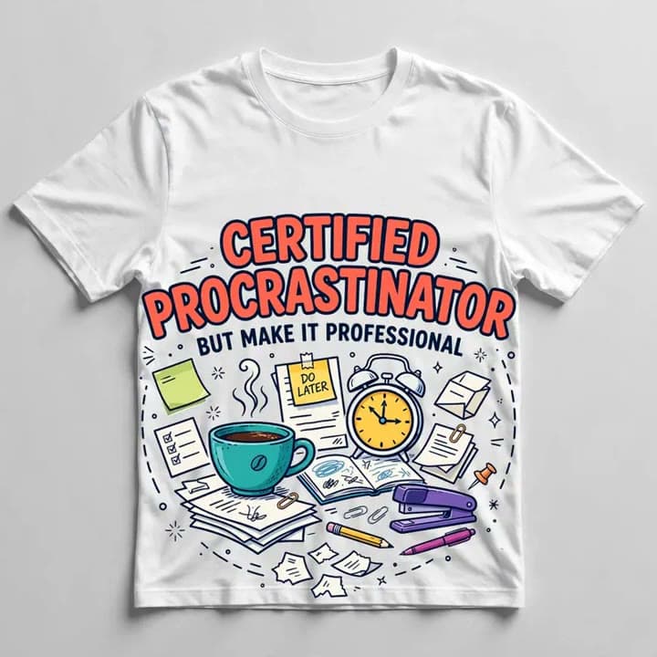 Certified Procrastinator T-Shirt — video 1