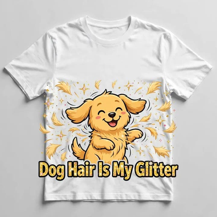 Dog Hair Is My Glitter T-Shirt — video 1