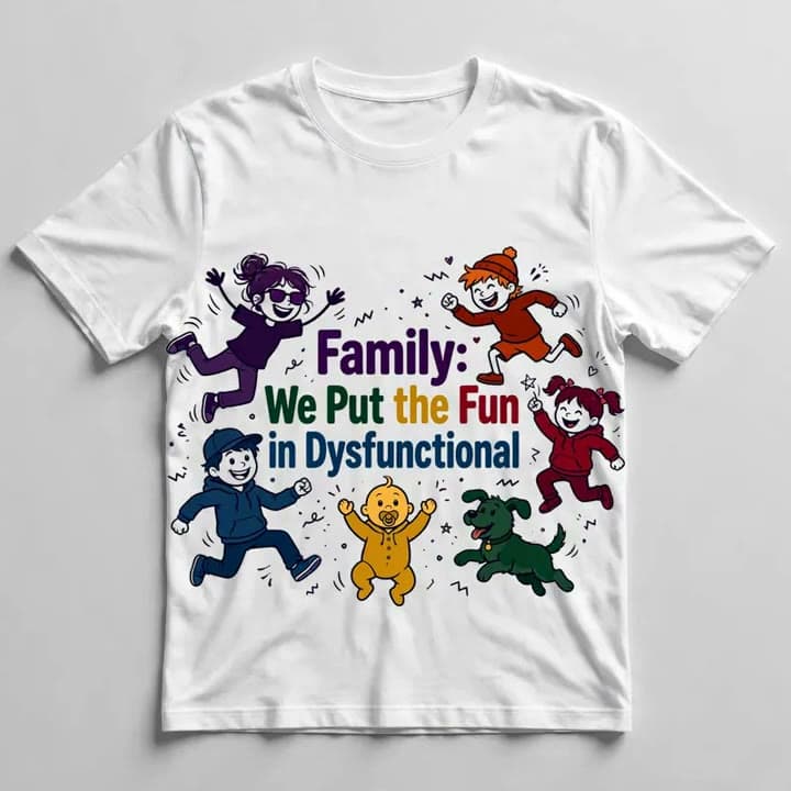 Family: We Put the Fun in Dysfunctional T-Shirt — video 1