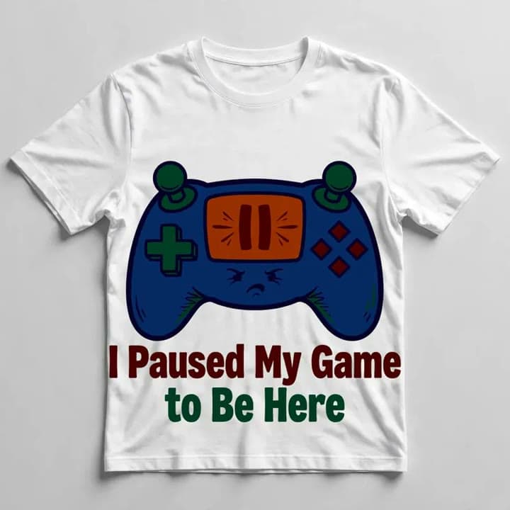 I Paused My Game to Be Here T-Shirt — video 1