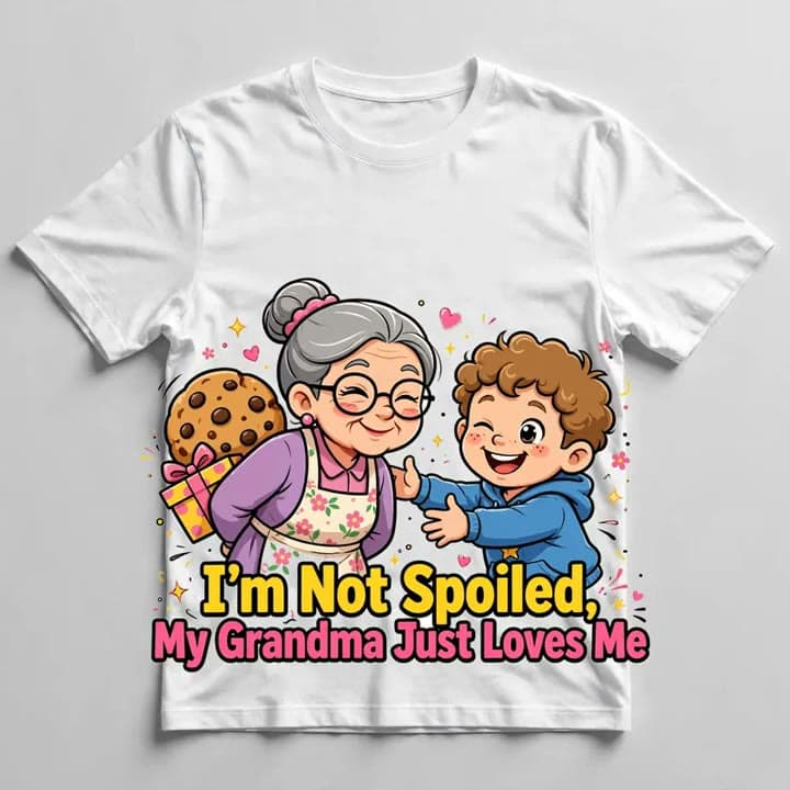I'm Not Spoiled, My Grandma Just Loves Me T-Shirt — video 1