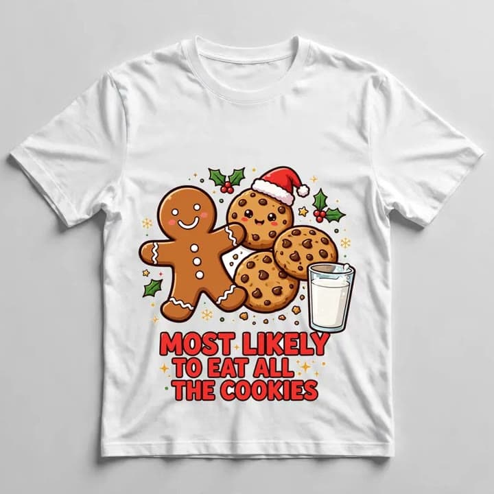 Most Likely To Eat All the Cookies T-Shirt — video 1