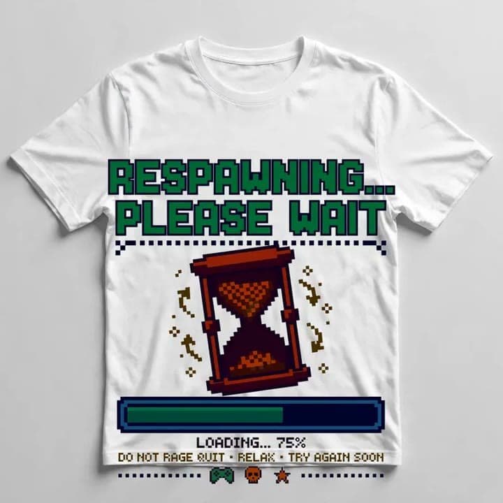 Respawning... Please Wait T-Shirt — video 1