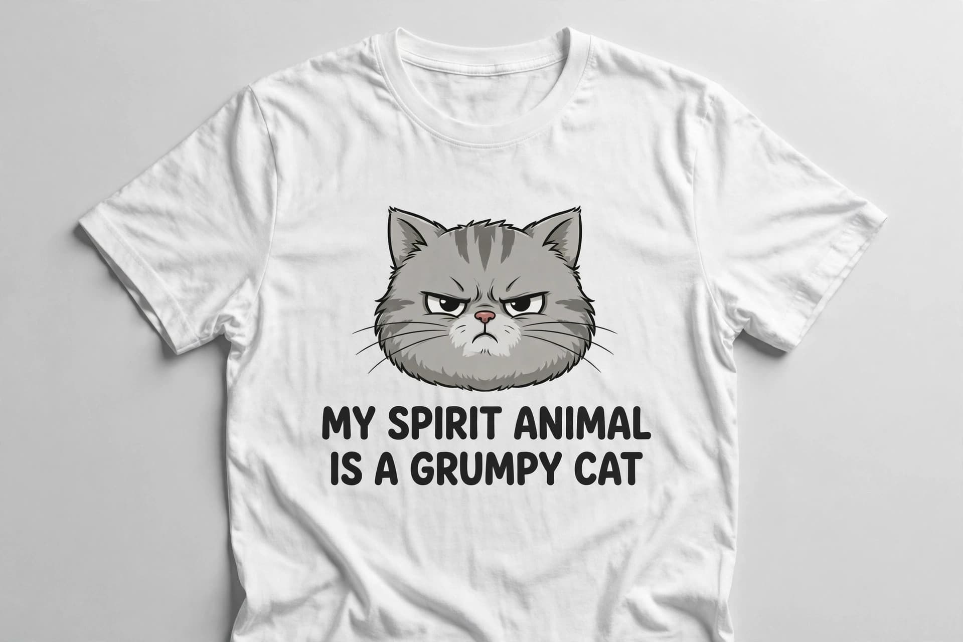 My Spirit Animal Is a Grumpy Cat funny t-shirt
